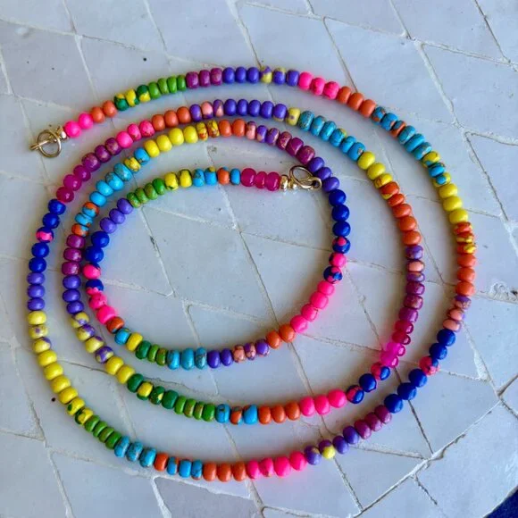 Lynn Rachel Rose Chroma Baby necklace, 30 inches with 14 K gold hardware - Picture 6 of 6